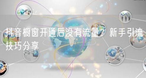 抖音橱窗开通后没有流量？新手引流技巧分享