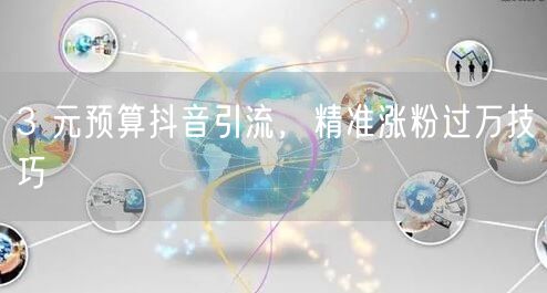 3 元预算抖音引流，精准涨粉过万技巧
