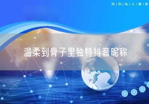 温柔到骨子里独特抖音昵称