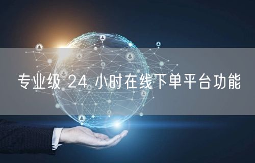 专业级 24 小时在线下单平台功能