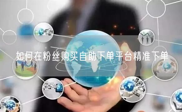 如何在粉丝购买自助下单平台精准下单