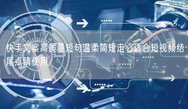 快手文案高质量短句温柔简短走心适合短视频结尾点睛使用