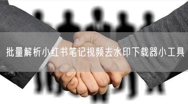 批量解析小红书笔记视频去水印下载器小工具