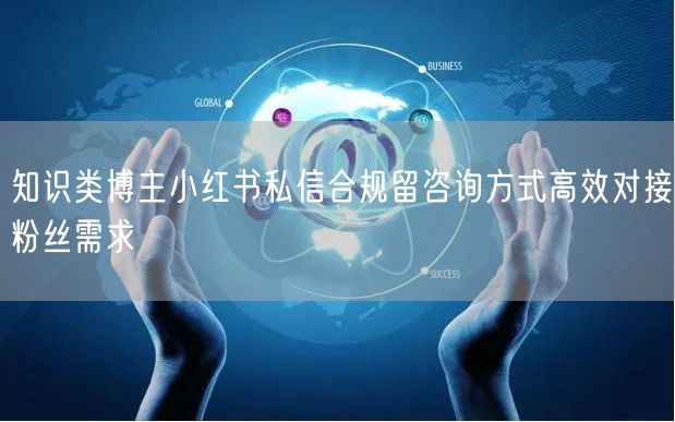 知识类博主小红书私信合规留咨询方式高效对接粉丝需求