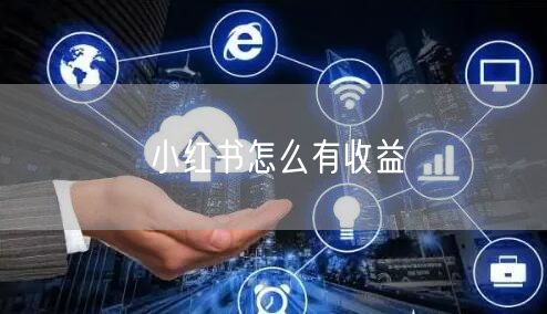 小红书怎么有收益