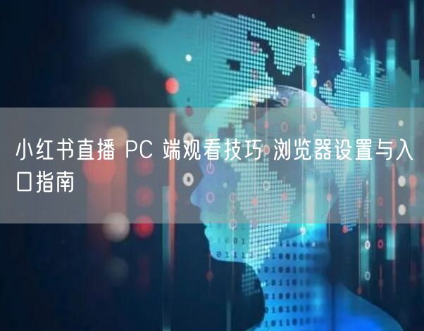 小红书直播 PC 端观看技巧 浏览器设置与入口指南