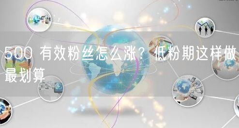 500 有效粉丝怎么涨？低粉期这样做最划算